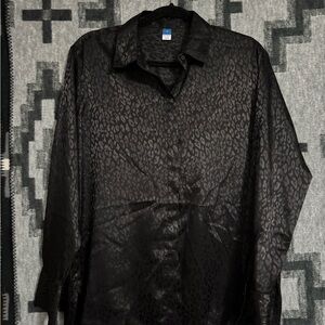 Old Navy Black Animal Print Shirt